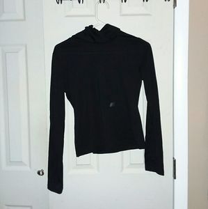 Black fitted turtleneck